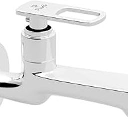 Pixaflo Cassia Brass Long Body Bib Cock Tap with Wall Flange (Chrome)-image-59