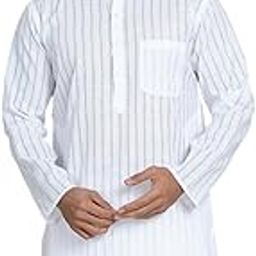 Men's Cotton Regular Fit Striped Kurtas-image-4