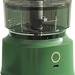 45w Rechargeable Mini Electric Food Chopper Stainless Steel Blades,Quick Double Touch Operation 350ml Multipurpose Mini Food Processor for Garlic,Ginger,Onion,Vegetable,Meat,Nuts (Green)-picture-18