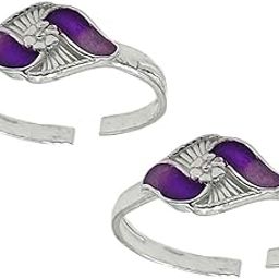 Pure Silver Designer Light Weight Toe Ring (Chandi Bichhiya) For Women ~ 2 Pieces-image-35