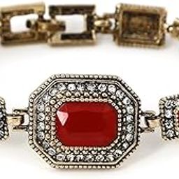 Gold Plated Designer Stone Bracelet (SOHBRC9371)-image-2