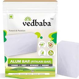 Ved Baba Shaving Alum Bar - 100g (PACK OF 2) | Alum Block | Fitkari Stone Bar | Phitkari Alum Stone For Face, Underarms, Skin Tightening, After Shaving, Water Purification-image-76