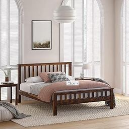 DECNITY Tairu Queen Size Sheesham Wood Bed for Bedroom | Sheesham Wood Bed | Solid Wood Bed | Bed for Home | Bed Without Storage| Queen Size Bed | Bed for Living Room | Bedroom Furniture | Wooden Bed-image-67