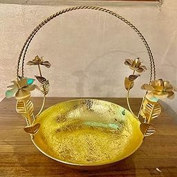 Agaas Enterprises Beautiful Golden Uili/uruli for Floating Candles Tealight for Festival Decoration Diwali Decor Gift Wraping Basket for Wedding Corporate Gift-image-39