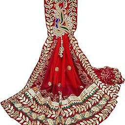 Rajasthani Marwari Jaipuriya Bandhej Broch Plated Traditional Woman Odhna.-52
