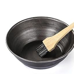 VISMAY'S Handmade Iron Henna Bowl with Wooden Brush Mehandi Katora Heena Kadhai Kadai Karahi Durable Loha Katori for Mehendi Wok Kavala Ideal for Personal Salon & Spa Hair Mask Make In India- 8.5 inch-picture-28