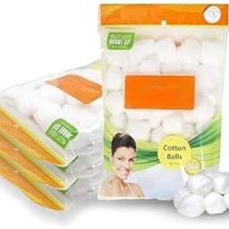 White Cotton Ball 50 pcs in a Ziplock Bag (pack of 4) for face cleaning and nail paint remover-image-60