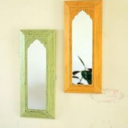 Manju Art Creations Enhance Your D�cor with a Pair of Authentic Mughal Full Length Jharokha Mirror Frames Antique Vintage Rustic Design Set of 2-12