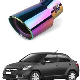 Stylish Car Show Exhaust Tube in Stainless Steel Colour Tube-Silencer Muffler Tip Pipe for Maruti Suzuki Swift Dzire 2015-picture-13