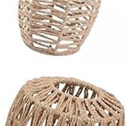 2X Woven Rattan Pendant Lamp Shade for Kitchen Island Hotel Bedroom Decors-image-48