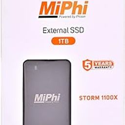 MIPHI Strom 1100x Portable SSD up to 1100MB/s USB 3.2. External Soild State Drive USB C. MP225110T-11