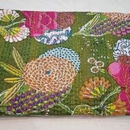 Kirti Textile and Handicraft Rainbow Print Quilt Kantha Jaipuri Cotton Single Bed Cover-image-98