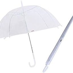 Transparent PVC Stick Umbrella - Foldable Clear Bubble Dome Sturdy, Water Resistant, Windproof Umbrella for Rain, Decoration for Outdoor Events, Photoshoots-48