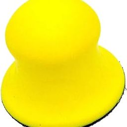 ISC Combo of Round Shape Hand Sanding Block, Nylon Foam Hook and Loop Sand Pad for Abrasive Orbital Sander Disc ( 3"Inch , Yellow )-picture-11