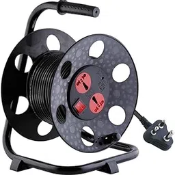 MX Extension Cable Reel Drum for ev Charger Retractable Extension Reel 50 Meter industerial Extension Board Drum 3 pin 3 Socket Universal Socket Extension Box 5/15Amp with Master Switch-17
