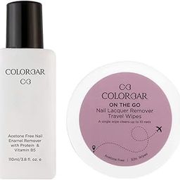 Colorbar Nail Polish Remover, 110ml & Colorbar On the Go Nail Lacquer Remover Wipes, Rainbow Bouquet, 30 Pieces-image-13