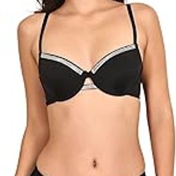Underwire Plunge Bra Panty Set Design with Rhinestone Cup-image-2