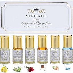 Menjewell Attar Gift Pack Of 6 Attar Combo, Liquid Attar For Summer For Unisex Gift For Him & Her (Floral Fragrances) 18ml (6x3ml)-image-9
