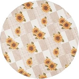 UJEAVETTE Flower Table Cloth Nordic Table Protector for Celebration Wedding Holiday 60 Inch-image-17