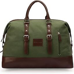 Unisex Mitchell Army Green/Brown Canvas 65 LTR. Weekender Travel Duffle Bag for Business and Casual Use for Men and Women-image-45
