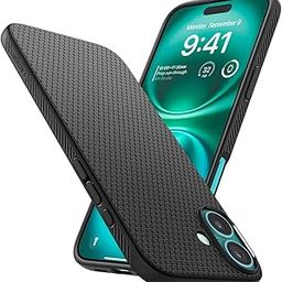 Spigen Liquid Air Cover Compatible with iPhone 16 (Matte Black)-image-19