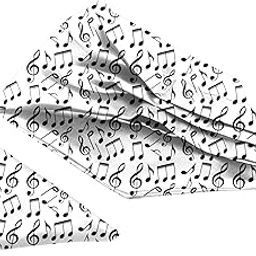 White Music Neckwear Ascot and Matching Pocket Square Set for Men-picture-15
