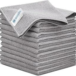 Microfiber Wholesale 12" x 12" Buff Pro Multi-Surface Microfiber Cleaning Cloths | Gray - 12 Pack | Premium Microfiber Towels for Cleaning Glass, Kitchens, Bathrooms, Automotive-image-65