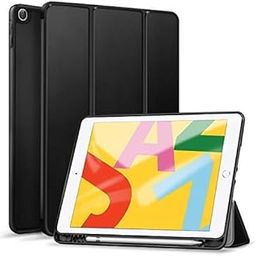 Robustrion Cover for iPad 9th Generation Cover Case with Pencil Holder for Apple iPad 10.2 inch/iPad 9th 7th 8th Generation Smart [Soft and Flexible] Flip Stand Case [Auto Sleep/Wake Support] - Black-19