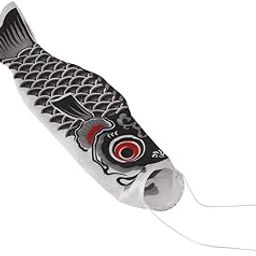 40cm Japanese Carp Windsock Streamer Fish Flag Kite Nobori Koinobori Black-image-33