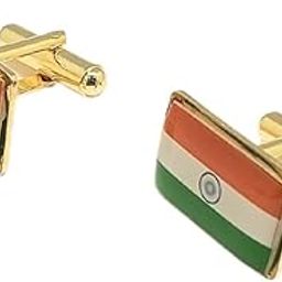 Tri Color India Flag Multi-Design Shape cufflinks For Men-59