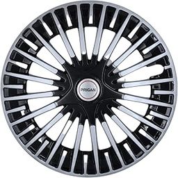 PRIGAN 14 Inch Universal Black Silver Wheel Cover/Cap for All 14 Inch Cars (Size 14 Inch) (Set of 4 Pcs) (Press Fitting) Model- Acura REV 14-image-87