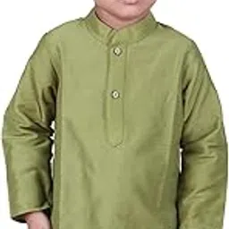 kidzo Baby Boys Poly Cotton Kurta | Kurta | Green | 3-4 Years | KIDS11105-picture-0