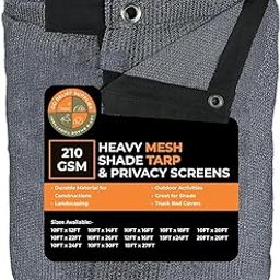 DDRS Heavy Duty Black Shade Net Tarp, Multipurpose Black Protective Cover with 90% UV Sun Protection, Agro Net for Black House, Balcony, Gardening, Fences, Canopy, Garden Netting, 12' x 12'-30