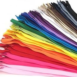 Aakriti Concealed Zip Nylon Invisible Zipper for Sewing, 14 Inch Multicolor Zippers for Garments, Bags, Palazzo, Dresses, Frocks, Gowns, Cushion Covers, Pants, Skirts, Costumes (Invisible ZIP-30PCS)-image-47