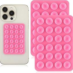 STAR PRIM Silicone Suction Phone Case Mount, Silicon Adhesive Phone Accessory for Smartphones, Hands-Free Mirror Shower Phone Holder for Selfies, Tiktok Videos (Light Pink Pack of 2)-image-25