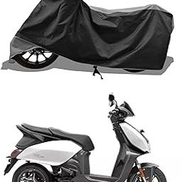 All Weather Bike Cover for VIDA V2 Plus Scooty Bike Cover with Water-Resistant and Dust Proof Premium 190T Fabric_Grey Stripe-image-3