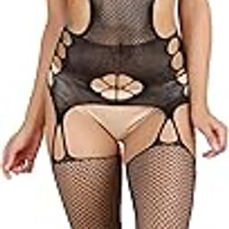 Soft Full Body Stockings for Women/Girls - Nylon Semi-Sheer, Stylish & Shining Lingerie | Gift for Honeymoon, Vacations, Anniversary, Birthday or Sexy Nightwear, Onesize(XXS-XXXL),D-11-image-65