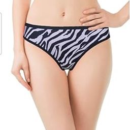UR Higher Self Cotton Hipster Panties for Women, Full Coverage, Mid Waist with Antimicrobial, Zebra Print-image-70