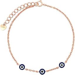 Trio Evil Eye Bracelet (Pure Silver), Adjustable | Gifts for Women and Girls-image-9