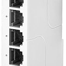 MokerLink 4 Port PoE Extender, IEEE 802.3 af/at PoE Repeater, 100Mbps, 1 PoE in 3 PoE Out, Wall & Din Rail Mount POE Passthrough Switch-image-99
