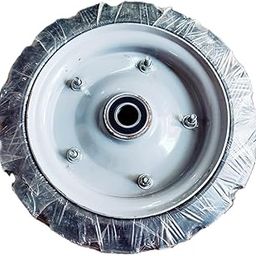 Tanishka Creations Industrial Trolley Wheels fitted with Original 6205 no.Bearing * Wheel size - 12 Inches, Bore Size - 1 inch * Durable Rubber, Leak Proof *Heavy Duty - Set of 2 Wheels-image-92