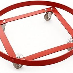 AVIROM Heavy Duty Iron LPG Gas Cylinder Trolley with Wheels Stand - Red Color - Durable and Convenient Storage Solution for LPG Cylinders- Red Color - Pack of 1-image-60