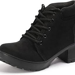 High Heel Ankle Suede Velvet Sneakers Boot Shoes For Women And Girls-image-85
