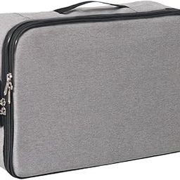 Document Organizer with Zipper Storage Pouch for Office Travel Gray | Travel Accessories | Luggage Equipment-image-25
