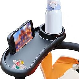 MIUSING Universal Stroller Snack Tray with Cup Holder - Travel-Friendly 3-in-1 Stroller Cup Holder and Entertainment Accessories for Convenient Outings and Traveling-image-13