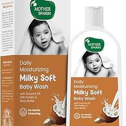 Mother Sparsh Milky Soft Baby Wash - 200ml | with Milk Protein & Coconut Oil | Tear Free Natural Formula for Babies with No Added Sulphates-image-51