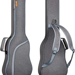 Denim Electric Guitar Bag Padded Electric Guitar Gig Bag Case 0.35in Padding Dual Adjustable Shoulder Strap Electric Guitar Case (Notes) (Gray), Grey-image-5