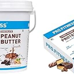 MyFitness Peanut Butter & PRO.FITNESS Protein Bar | Healthy Snacks Combo | 22g Protein Creamy Choco Spread & 11g Protein Bars, Choco Peanut Butter | Cholesterol Free | No Trans Fat | 2.5Kg + (34g x 6)-image-46