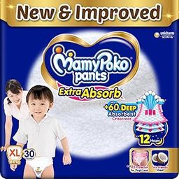 MamyPoko Pants Extra Absorb Baby Diapers, X-Large (XL), 30 Count, 12-17 kg-image-51