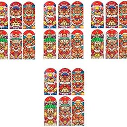 Toyvian 24Pcs 2022 Chinese Red Envelopes 2022 Zodiac Tiger Lucky Money Packet Chinese New Year Hong Bao for 2022 Spring Festival-15